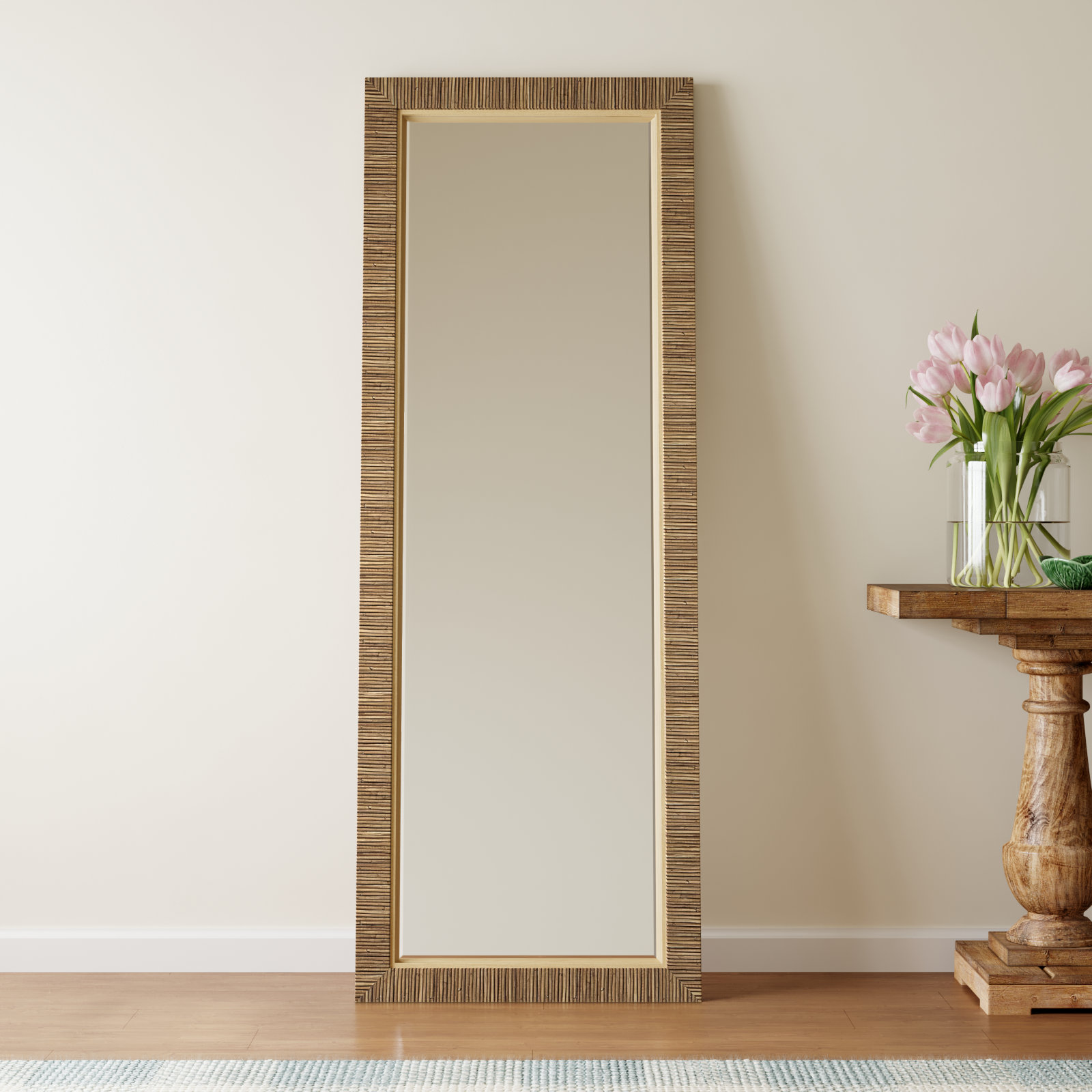 Hereen 25" Accent Mirror, 70" x 25", Brown