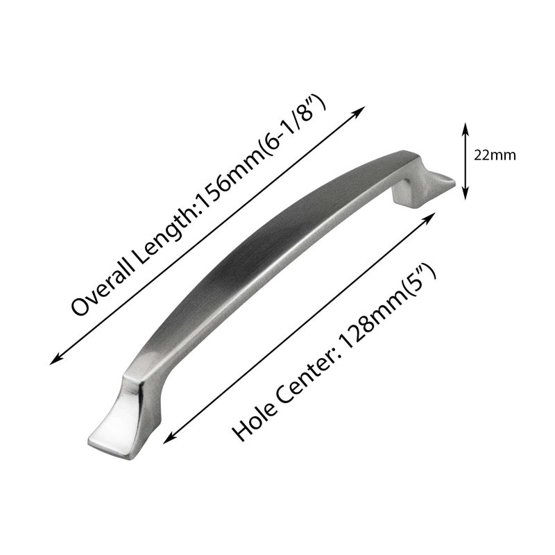 Brooklyn Center Arch Pull (Set of 10), Brushed Nickel, 5"