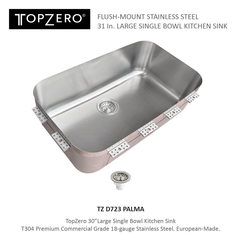 Évier de cuisine encastré L 30 po x l 18 po