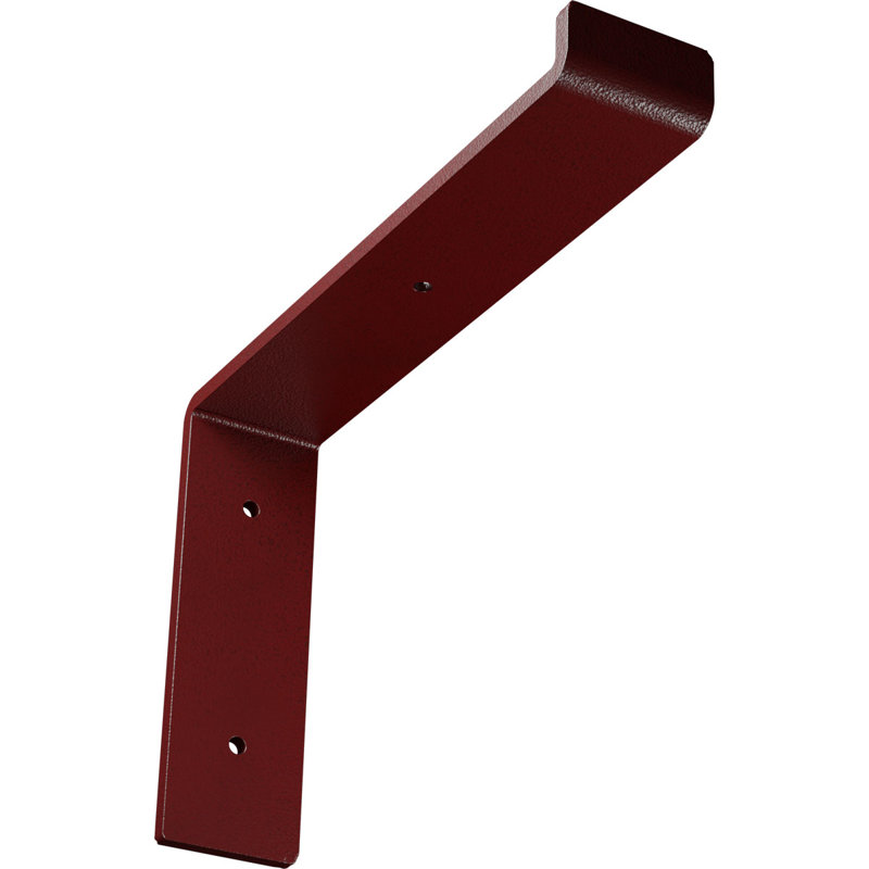 Support de tablette en acier, Rouge vif martelé, H 7 po x l 2 po x P 10 po