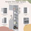 Armoire de rangement multi-fonctionnelle grise