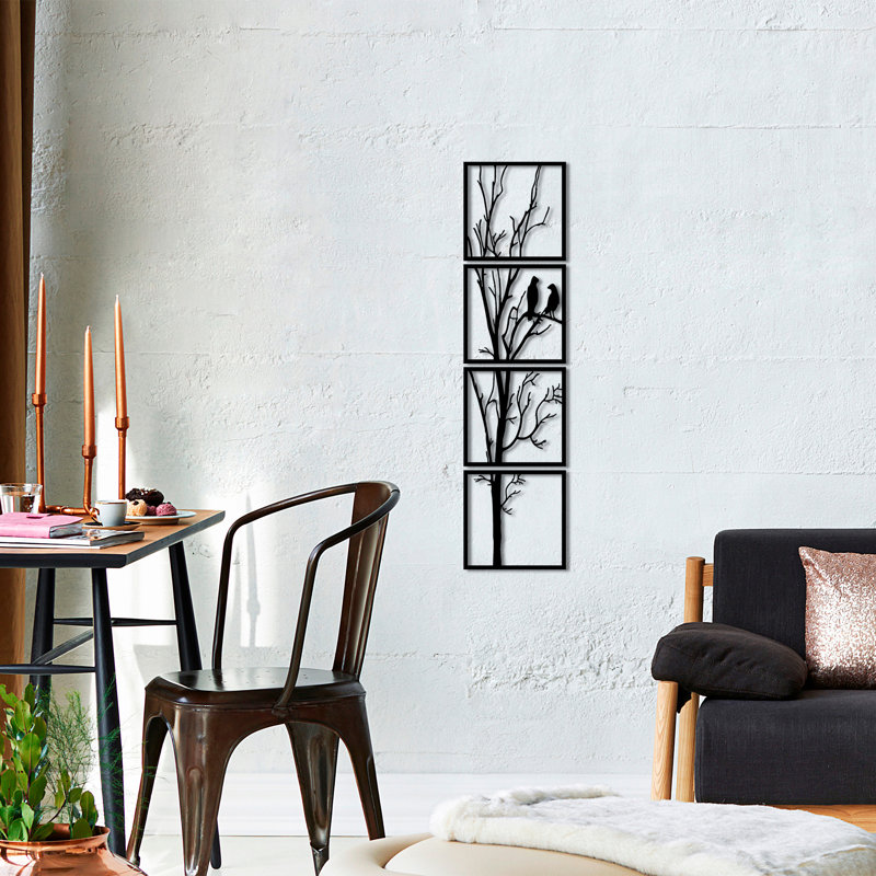 4 Piece Wall Décor Set, 47" H x 12" W x 0.06" D