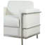 Fauteuil de direction en similicuir Executive, fauteuil de salon rembourré en métal chromé-130671760
