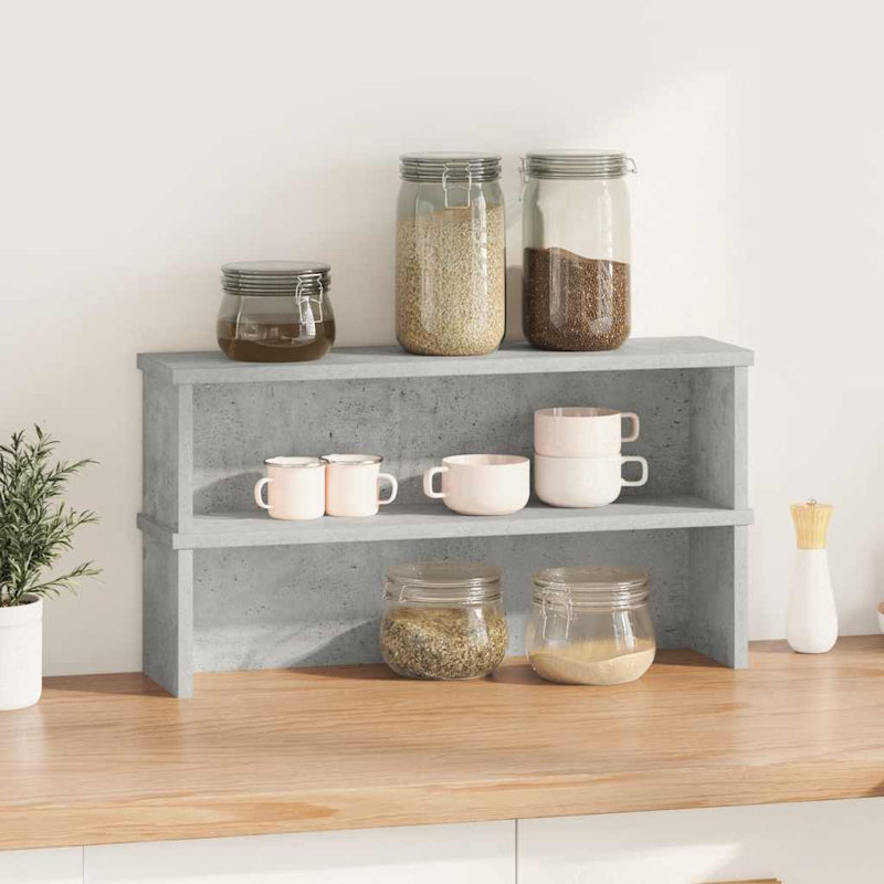 Supports de cuisine empilables 2 pièces Sonoma 5,9 x 6,3 po, Gris clair, H 6,3 po x l 19,7 po x P 5,9 po