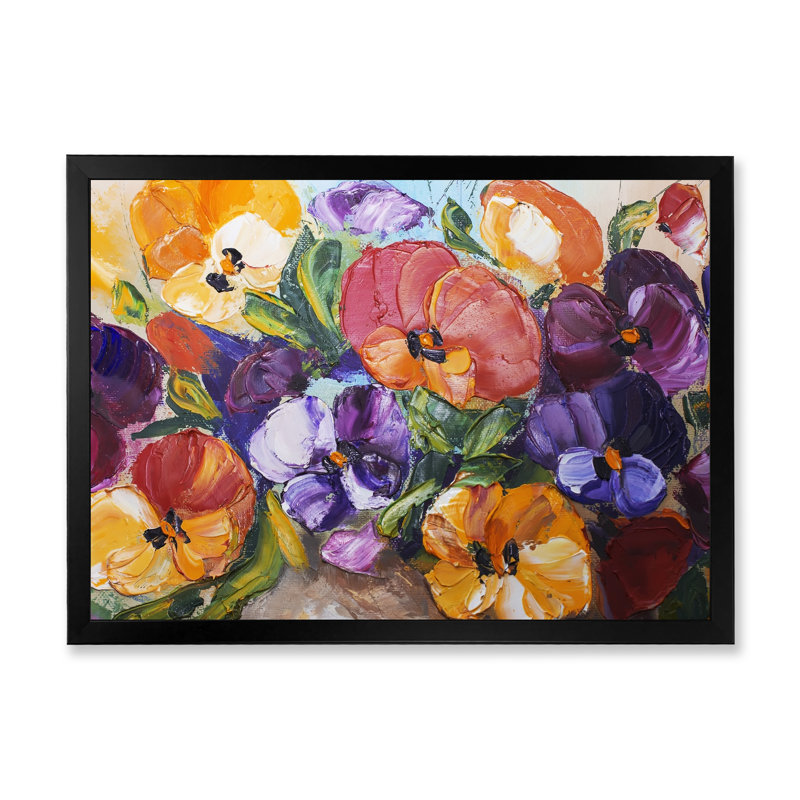 Fleurs jaunes de SunLife V - reproduction de cadre flottant sur toile, H 8 po x l 12 po x P 1 po, Cadre noir