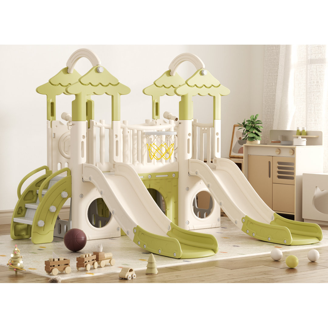 GLAF 80.7'' W Plastic Freestanding Slide GLAF 