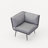GREY FRAME 8 SEATER - 6pc corner lounging set 