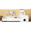 Lit simple pour voiture simple en blanc - Design créatif avec rangement et fonction d'étude convenant à la fenêtre, au rangement, au bureau