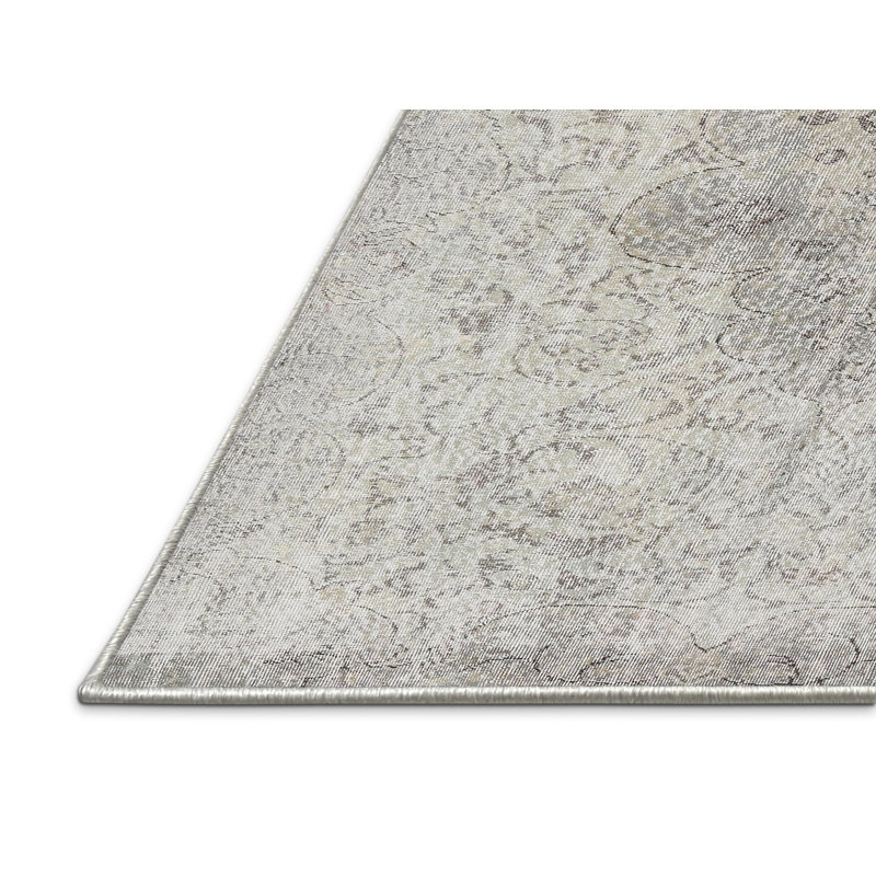 Tapis oriental beige / gris en laine, Rectangle 7 pi x 9 pi