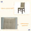 Chaise de salle à manger, hauteur 37 po, ensemble de 2, tapissée, salle à manger