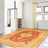One-of-a-Kind 10'0" X 13'9" New Age Wool Area Rug in Yellow