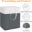 Rigid Wire Frame Waterproof Linen Cotton Laundry Basket with Carry Handles