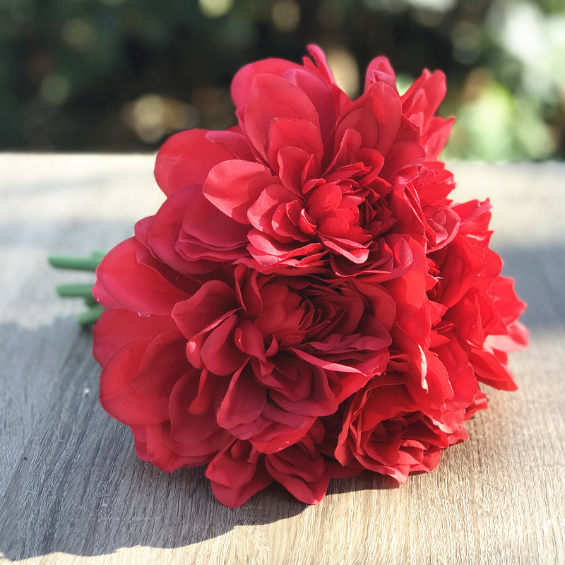 Arrangement floral dahlia de bouquet artificiel, Rouge