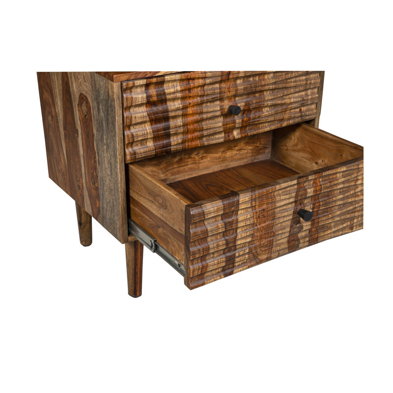 Table de chevet 2 tiroirs Eleck