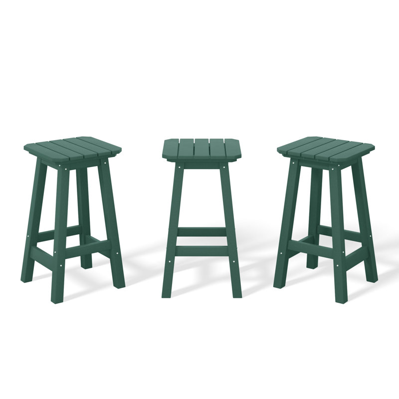 Tabouret de comptoir 24 po (ensemble de 3), Vert foncé
