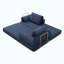 Canapé-lit convertible, canapé-lit pliant en velours côtelé, matelas de lit futon avec oreillers, canapé désossé pour le salon, bleu-1079136583