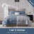Bed-in-A-Bag Reversible Comforter Set with Bed Sheets & Memory Foam Cooling Pillows-115995408-115995407