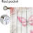 2Pcs Pink Butterfly Curtains, Elegant Rose & Pearl Pattern, Rod Pocket Window Drapes, Romantic Fairy Tale Style, Living Room Bedroom Study Window Decor-63511476