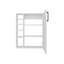 Pharmacie, 1 porte, 7 tablettes, blanc