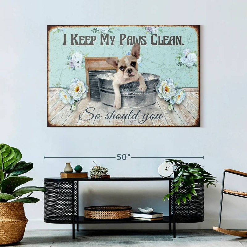 Keep Our Paws Clean, 32" H x 48" W