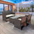 Mancero 4 - Person Patio Dining Set with Rectangular Table , Cushions Included