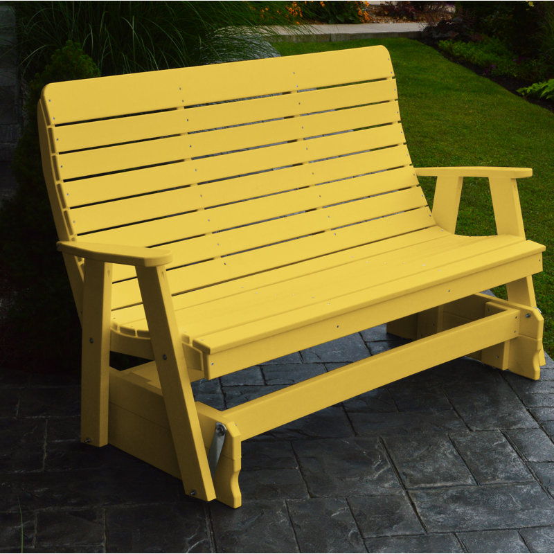 Banc coulissant Aeliana, Jaune citron