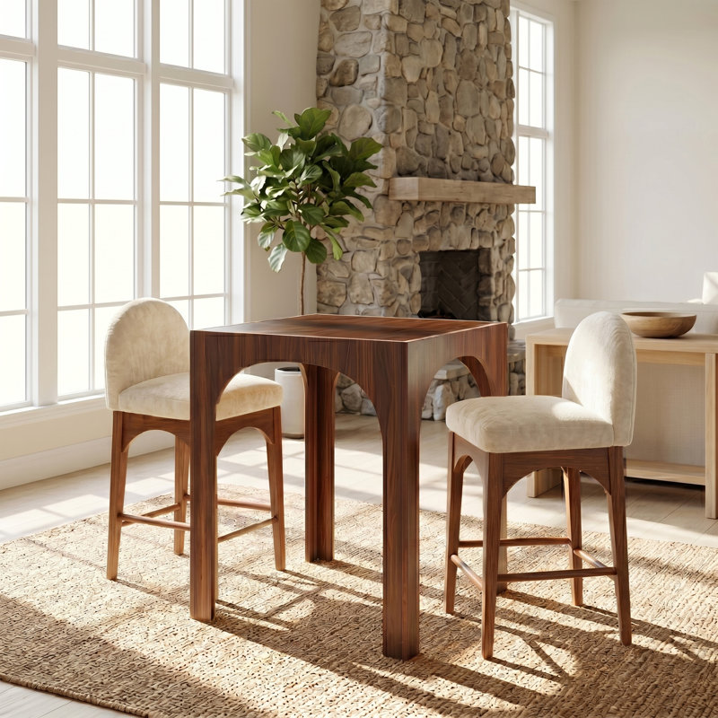 Table à hauteur de comptoir Waldorf, 36.25", Brun