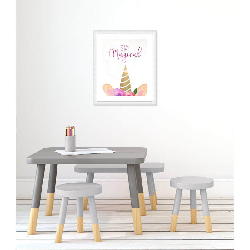 Toujours rêve 2, H 26,5 po x l 22,5 po x P 0,63 po, Cadre à grain de bois blanc