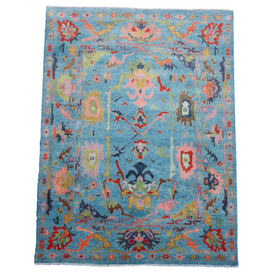 9X12 Light-Blue Oushak Rug