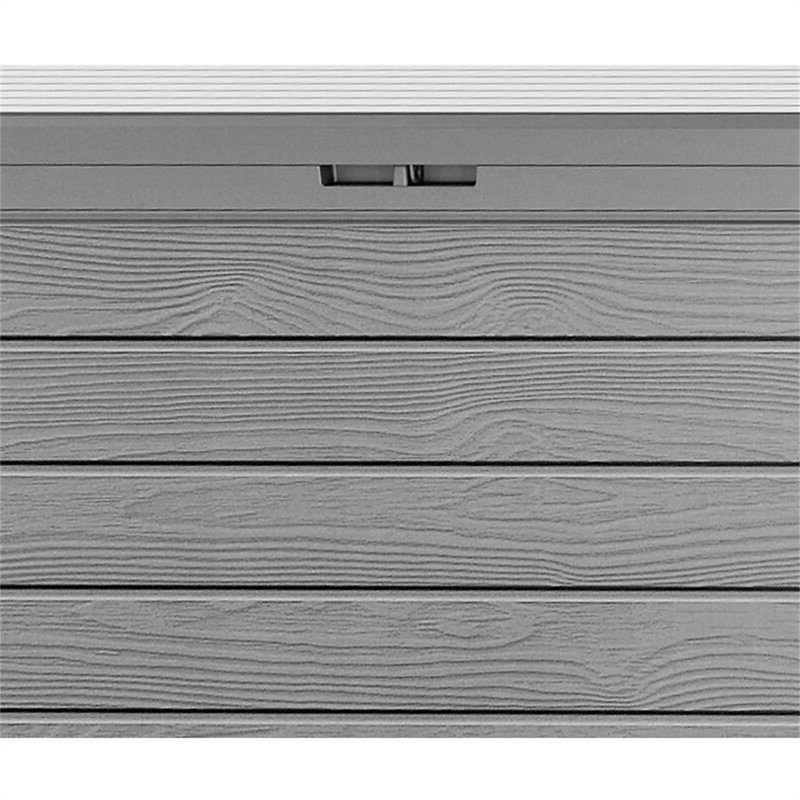 Dakota Fields Annyssa 300L Gallon Water Resistant Plastic Lockable Deck Box, Gray