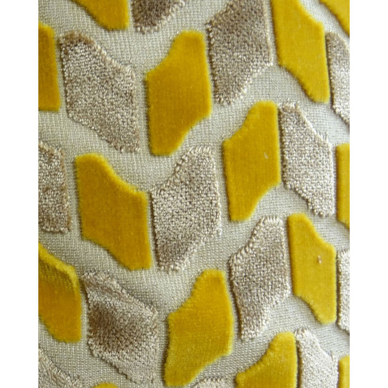 Coussin en velours fait à la main, H 20 po x l 26 po, Rectangle