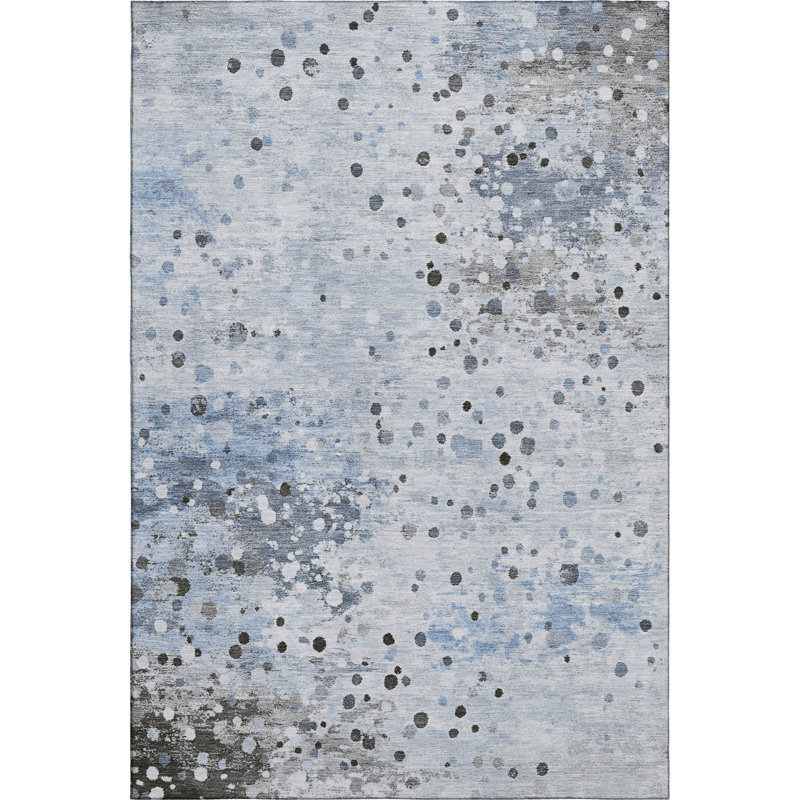 Premium Machine Washable Ansley Abstract Rug, Rectangle 3' x 5'