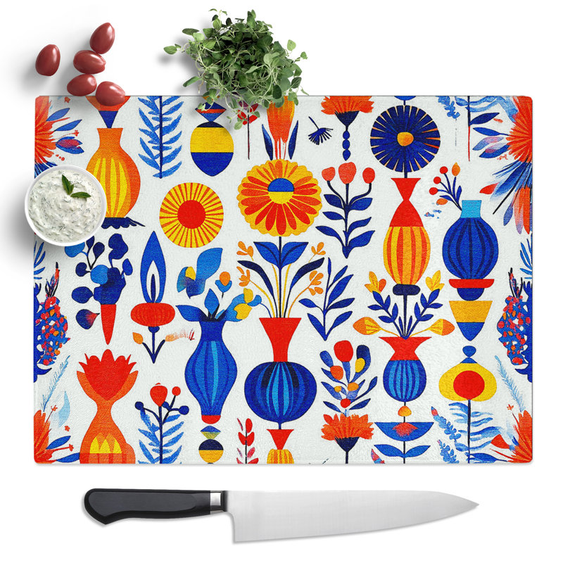 Scandinavian Pattern Vol.2  Glass Chopping Board