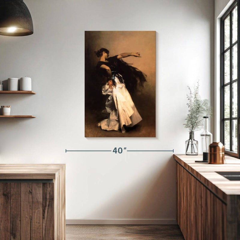 Danseur espagnol Enn 1880-81, H 39 po x l 26 po