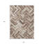 Tapis intérieur / extérieur géométrique lavable brun taupe et brun clair 10 pi x 14 pi