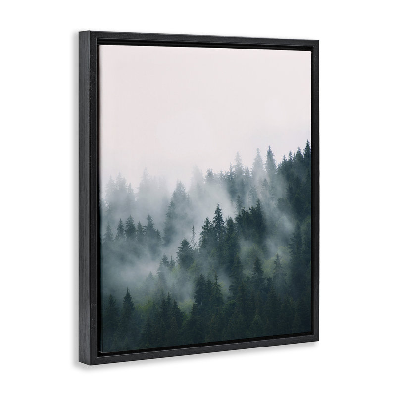 "Millwood Pines Misty Forest Trees", art mural sur toile flottante par Sissi et Seb, H 17 po x l 21 po