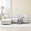 Ensemble de canapé modulaire en forme de L avec 2 coussins gratuits Modern Cloud Modern