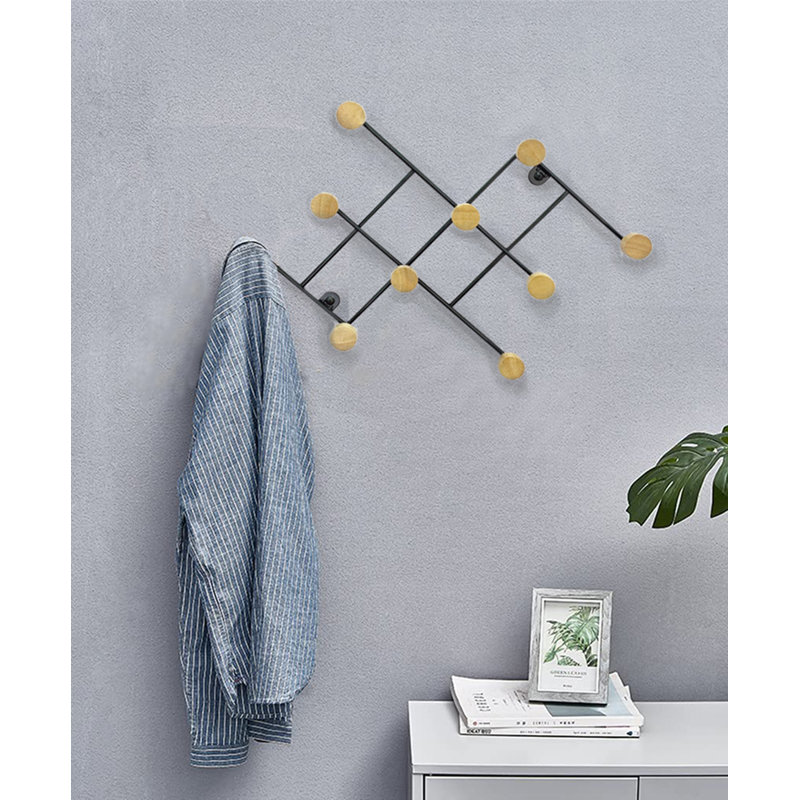 Boeke Steel Wall 10 - Hook Wall Mounted Coat Rack
