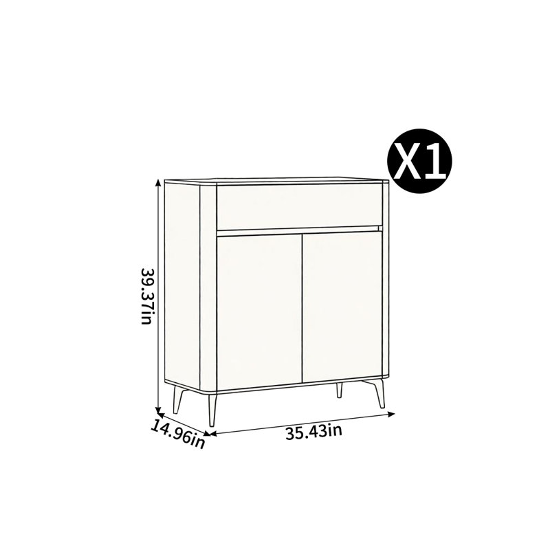 Schwerin, 39.37" H x 35.43" W x 14.96" D