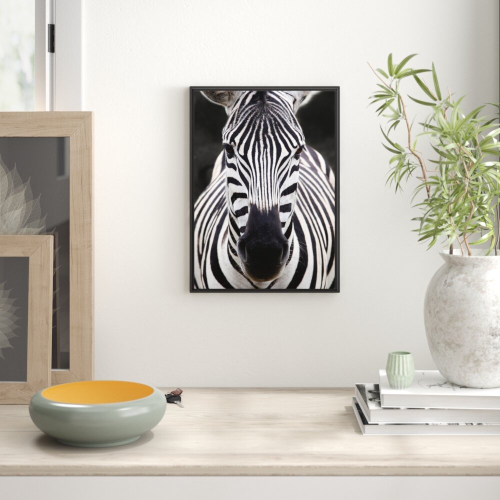 Gerahmtes Wandbild Zebra Porträt