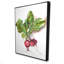 Watercolor Radis - Décoration de maison sur toile encadrée rouge