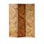 Paravent 3 panneaux en bois massif brun-171335792