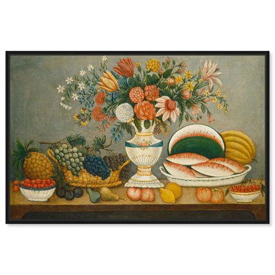 Art, art classique, nature morte, fruits et fleurs