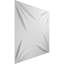 Panneau mural 3D 19,625 "x 19,625" en blanc (paquet de 20)