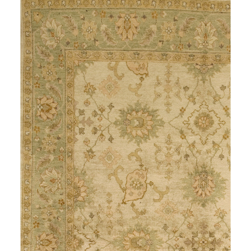 Wool Oriental Area Rug in Brown/Beige, Rectangle 12' x 15'