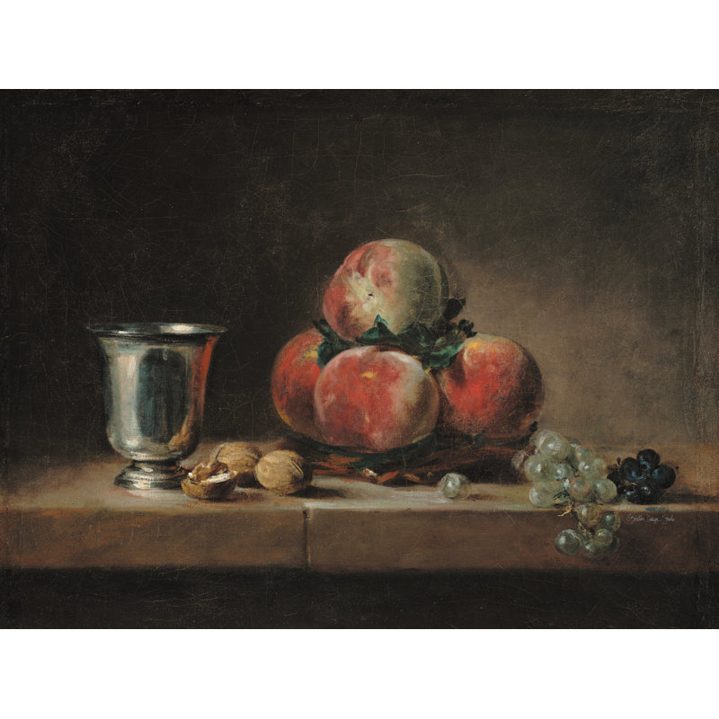 «Vintage Peach Still Life On Canvas» par Stellar Design Studio, reproduction, H 8 po x l 12 po