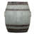 Barrel Drum Shape Storage Table with Removable Lid, Rustic Brown and Gray Metal