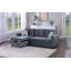 Canapé modulaire convertible en velours gris