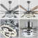72" Modern Large Ceiling Fan w LED Light, 8 Wood Blades and Quiet DC Reversiable Motor w 6 Speeds, Remote Control