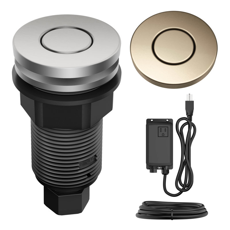 WasteGuard Stainless Steel Air Switch, Gold/Black